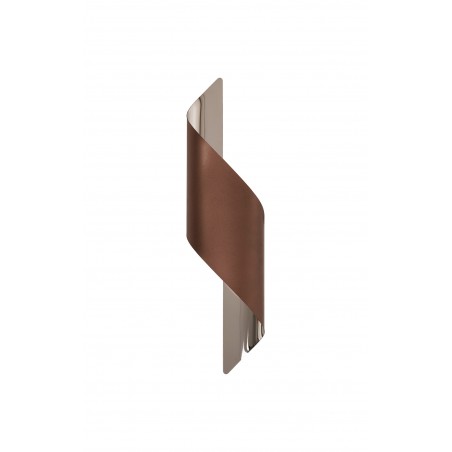 Demeter Wall Lamp Large, 1 x 8W LED, 3000K, 640lm, Satin Brown/Polished Chrome, 3yrs Warranty DELight - 3