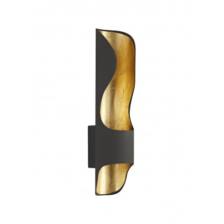 Clio Wall Lamp, 1 x 8W LED, 3000K, 640lm, Anthracite/Gold Leaf, 3yrs Warranty DELight - 3