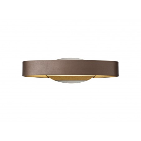 Lucina Wall Lamp, 1 x 6W LED, 3000K, 480lm, Satin Brown/Polished Chrome, 3yrs Warranty DELight - 1