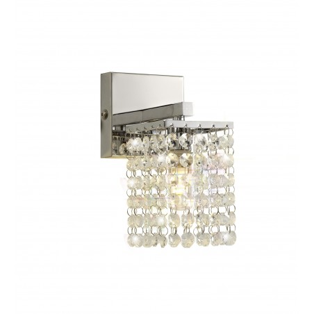 Ariel Wall Lamp, 1 x G9, IP44, Polished Chrome/Crystal DELight - 1