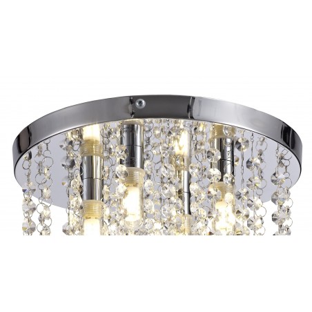 Ara Ceiling Light, 4 x G9, IP44, Polished Chrome/Crystal DELight - 4