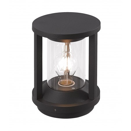 Badar Pillar Lamp, 1 x E27, IP65, Anthracite, 2yrs Warranty DELight - 1