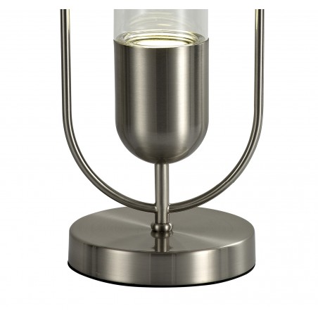 Hamal Table Lamp, 1 x 7W LED, 4000K, 790lm, Satin Nickel/Clear, 3yrs Warranty DELight - 4
