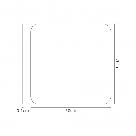 Elio 200mm Non-Electric Square Plate, Sand White DELight - 2