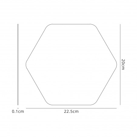 Elio 200mm Non-Electric Hexagonal Plate, Sand White DELight - 2