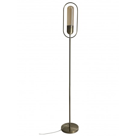 Hamal Floor Lamp, 1 x 7W LED, 4000K, 790lm, Antique Brass/Amber, 3yrs Warranty DELight - 3