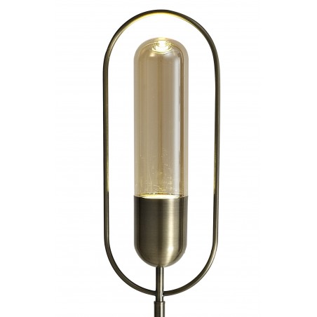 Hamal Floor Lamp, 1 x 7W LED, 4000K, 790lm, Antique Brass/Amber, 3yrs Warranty DELight - 5