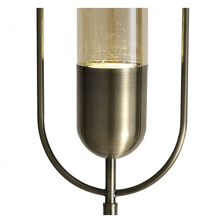 Hamal Floor Lamp, 1 x 7W LED, 4000K, 790lm, Antique Brass/Amber, 3yrs Warranty DELight - 6