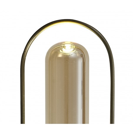 Hamal Floor Lamp, 1 x 7W LED, 4000K, 790lm, Antique Brass/Amber, 3yrs Warranty DELight - 7