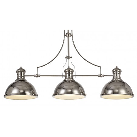 Cane Linear Pendant, 3 x E27, Polished Nickel/Frosted Glass DELight - 5