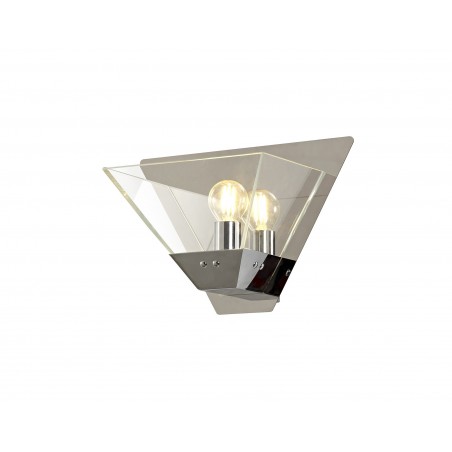 Mira Wall Lamp, 1 Light E14, Polished Chrome DELight - 1