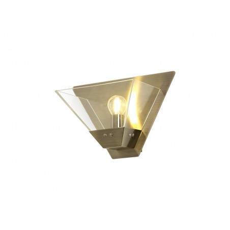 Mira Wall Lamp, 1 Light E14, Antique Brass DELight - 1
