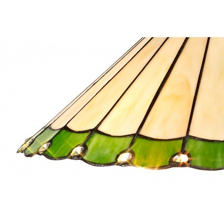 Tao Tiffany 40cm Shade Only Suitable For Pendant/Ceiling/Table Lamp, Green/Cazure/Crystal DELight - 5