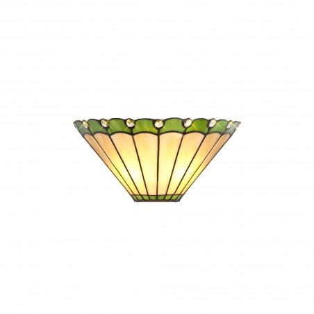 Tao Tiffany Wall Lamp, 2 x E14, Green/Cazure/Crystal DELight - 1