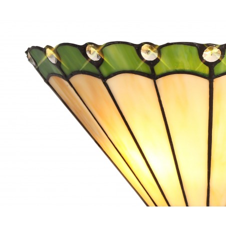 Tao Tiffany Wall Lamp, 2 x E14, Green/Cazure/Crystal DELight - 5