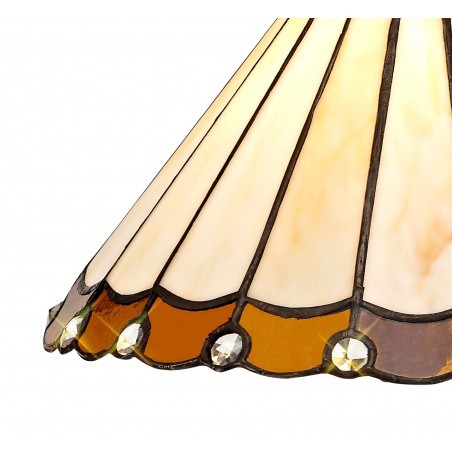 Tao Tiffany 30cm Non-Electric Shade, Amber/Cazure/Crystal DELight - 4