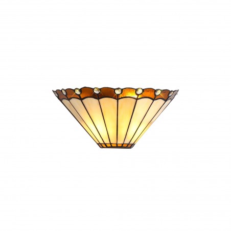 Tao Tiffany Wall Lamp, 2 x E14, Amber/Cazure/Crystal DELight - 1