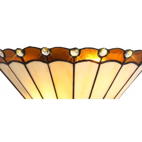 Tao Tiffany Wall Lamp, 2 x E14, Amber/Cazure/Crystal DELight - 4