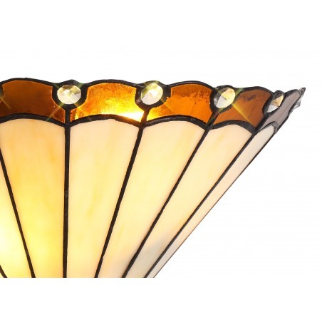 Tao Tiffany Wall Lamp, 2 x E14, Amber/Cazure/Crystal DELight - 5