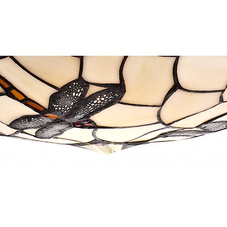 Pollux 35cm Tiffany Non-electric Uplighter Shade, Amber/Cazure/Clear Crystal DELight - 5