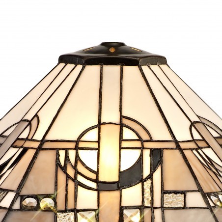 Larissa, Tiffany 40cm Shade Only Suitable For Pendant/Ceiling/Table Lamp, White/Grey/Black/Clear Crystal DELight - 6