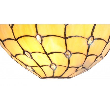 Bode Tiffany 30cm Wall Lamp, 2 x E14, Beige/Clear Crystal DELight - 3