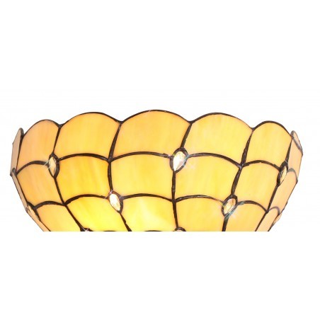 Bode Tiffany 30cm Wall Lamp, 2 x E14, Beige/Clear Crystal DELight - 5