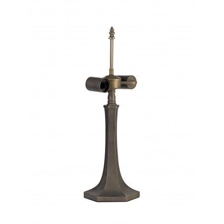 Nash 52.5cm Octagonal Table Lamp, 2 x E27, Aged Antique Brass DELight - 1