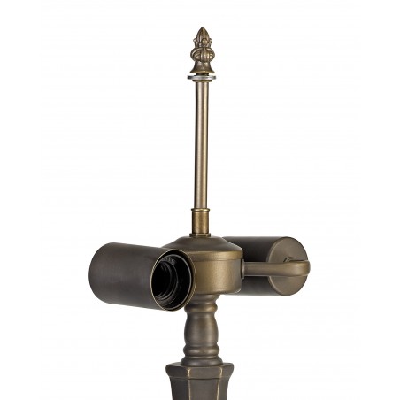 Nash 52.5cm Octagonal Table Lamp, 2 x E27, Aged Antique Brass DELight - 4