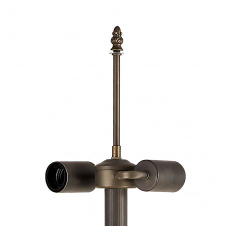 Nash Leaf Design Floor Lamp, 2 x E27, Aged Antique Brass DELight - 5