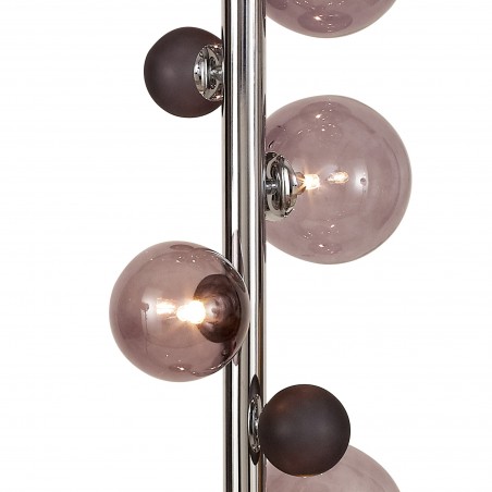 Asha Floor Lamp, 8 x G9, Polished Chrome/Smoked Glass DELight - 6
