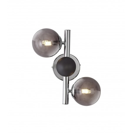 Asha Wall Lamp, 2 x G9, Polished Chrome/Smoked Glass DELight - 4