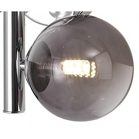 Asha Wall Lamp, 2 x G9, Polished Chrome/Smoked Glass DELight - 7