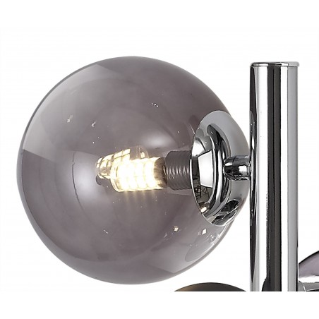 Asha Wall Lamp, 2 x G9, Polished Chrome/Smoked Glass DELight - 8