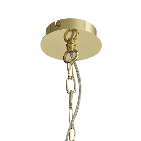 Hera Rectangular Pendant/Semi Ceiling, 6 x E14, Polished Gold DELight - 5