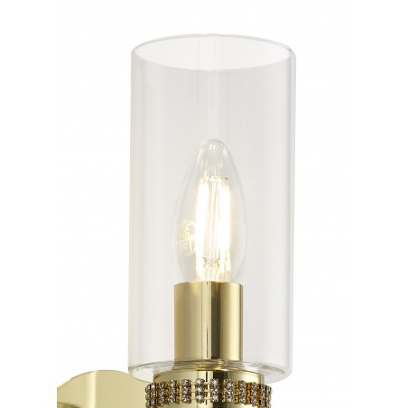 Hera Wall Lamp Switched, 1 x E14, Polished Gold DELight - 5