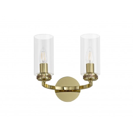 Hera Wall Lamp Switched, 2 x E14, Polished Gold DELight - 3