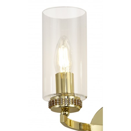 Hera Wall Lamp Switched, 2 x E14, Polished Gold DELight - 5