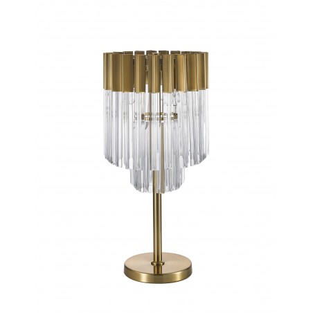 Astra Table Lamp 3 Light E14, Brass/Glass DELight - 3