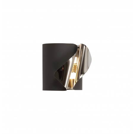 Chiren Wall Lamp, 1 x 7W LED, 3000K, 490lm, Sand Anthracite/Polished Chrome, 3yrs Warranty DELight - 1
