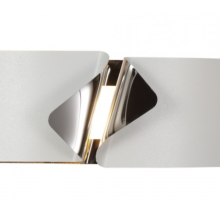Apollo Wall Lamp, 1 x 10W LED, 3000K, 700lm, Sand White/Polished Chrome, 3yrs Warranty DELight - 6