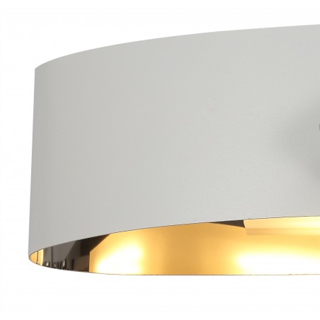 Apollo Wall Lamp, 1 x 10W LED, 3000K, 700lm, Sand White/Polished Chrome, 3yrs Warranty DELight - 7