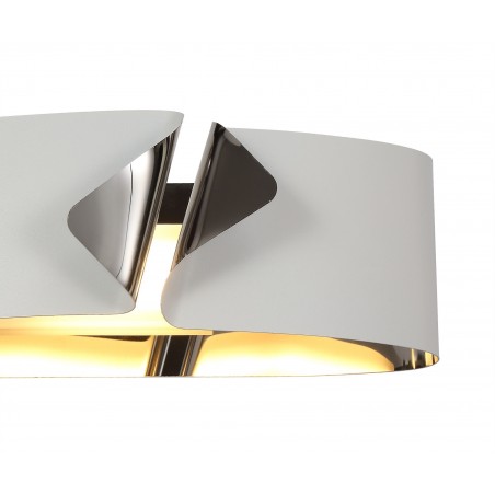 Apollo Wall Lamp, 1 x 10W LED, 3000K, 700lm, Sand White/Polished Chrome, 3yrs Warranty DELight - 8