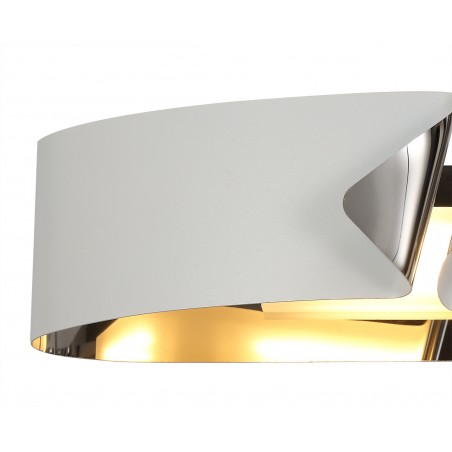 Apollo Wall Lamp, 1 x 10W LED, 3000K, 700lm, Sand White/Polished Chrome, 3yrs Warranty DELight - 9