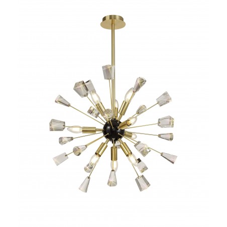 Namid Pendant Sputnik, 9 Light E14, Brushed Gold & Gloss Black/Crystal DELight - 5
