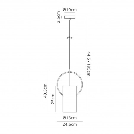 Erela Single Pendant, 1 x E27, Coffee/Polished Chrome DELight - 2