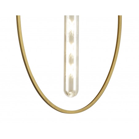 Ceto Single Large Circle Pendant, 1 Light E27, Sand Gold/Matt Black DELight - 9