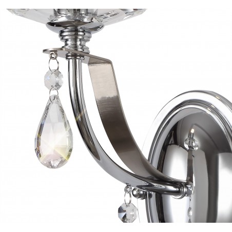 Sapphire Wall Lamp 1 Light E14, Polished Chrome/Satin Nickel/Clear Crystal DELight - 5