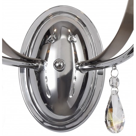 Sapphire Wall Lamp 2 Light E14, Polished Chrome/Satin Nickel/Clear Crystal DELight - 4