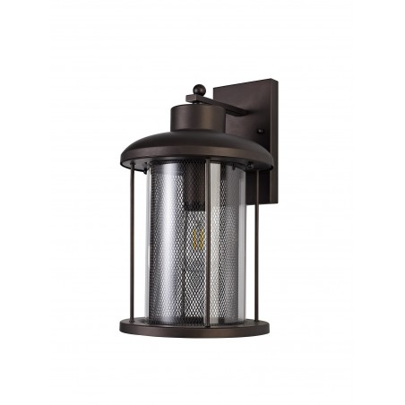 Dawn Extra Large Wall Lamp, 1 x E27, Antique Bronze/Clear Glass, IP54, 2yrs Warranty DELight - 5